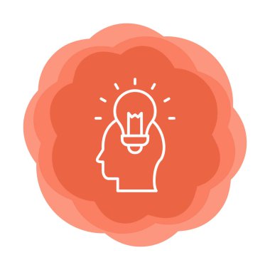 Basit beyin yaratıcı fikir konsept vektör çizimi