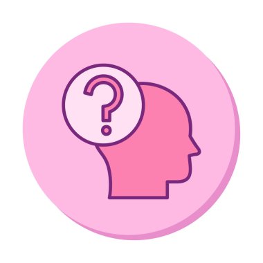 İnsan başlı soru işareti, satır biçimi simgesi 