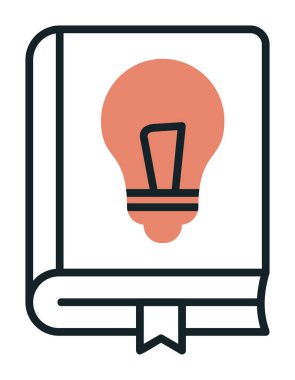 Fizik Kitabı vektör illüstrasyonu, simge ögesi arkaplanı