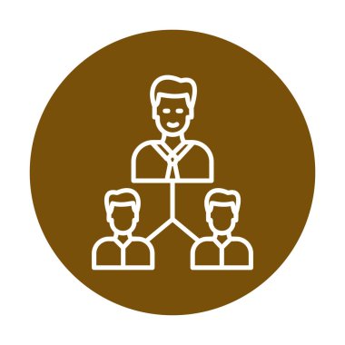 Takım çalışması kavramının iş dünyası simgesi, vektör illüstrasyonu 