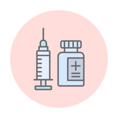 Aşılama web simgesi, vektör illüstrasyonu