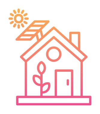 Eco house simge vektör çizim