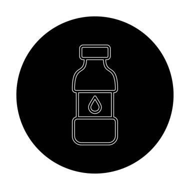 su şişesi simgesi, vektör illüstrasyonu    