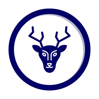 Geyik. Web simgesi basit illüstrasyon