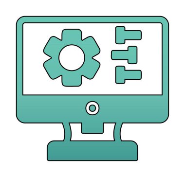 Ayarları web simgesi, vektör çizim              