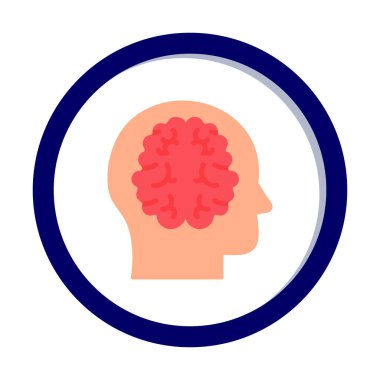 düz beyin ikonu vektör illüstrasyon tasarımı