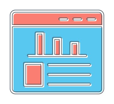 İstatistik simgesinin web vektör çizimi           