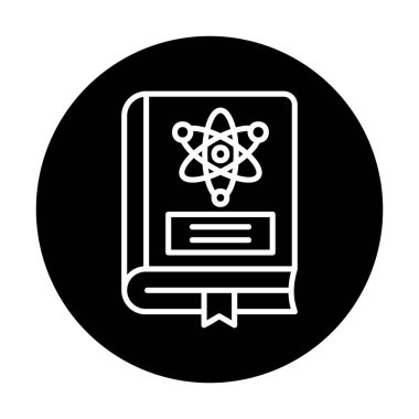 Fizik Kitabı vektör illüstrasyonu, simge ögesi arkaplanı