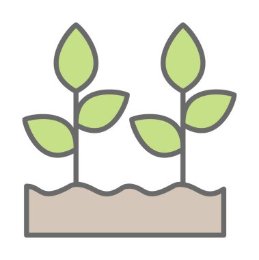 Büyüyen Bitkiler web simgesi, vektör illüstrasyonu 