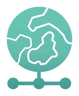 düz Dünya Izgara vektör çizimi  