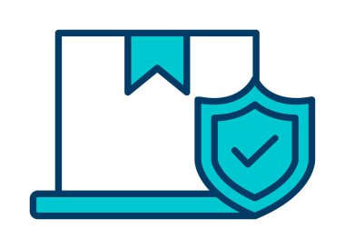 Basit düz kalkan vektör çizimi