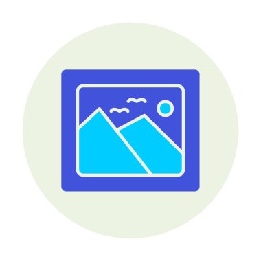 Galeri simgesi, web vektör illüstrasyonu