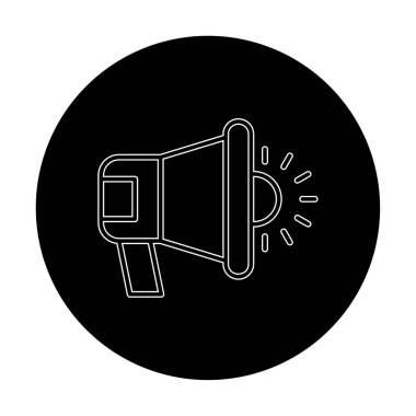 hoparlör, megafon simgesi. vektör çizim.  