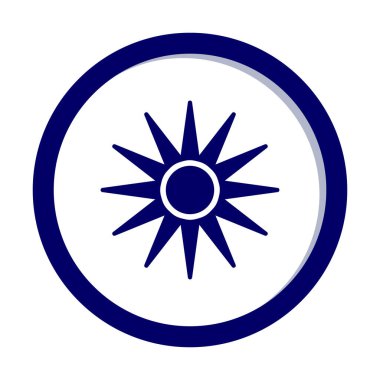 Optik radyasyon işareti vektör düz simgesi 