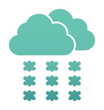 Basit kar yağışı simgesi, vektör çizimi