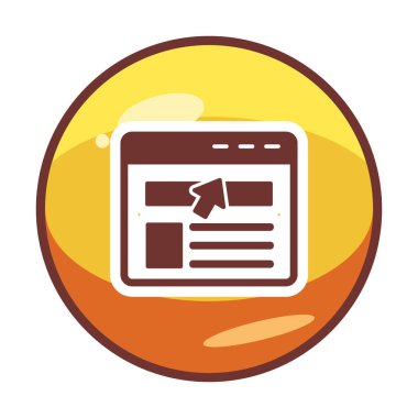 Web sayfası simgesi, vektör illüstrasyonu