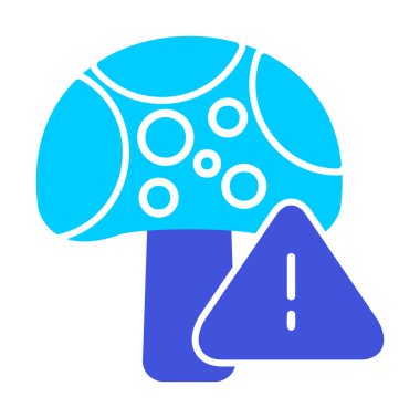 Mantar. Web simgesi basit illüstrasyon