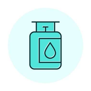 gaz tankı ikonu vektör illüstrasyonu