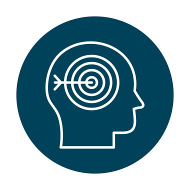 baş hedef simgesi, vektör illüstrasyonu 