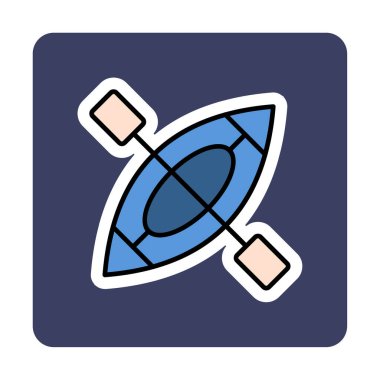 Kayak vektör illüstrasyonu, simge ögesi arkaplanı                    