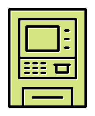 atm simge vektör illüstrasyonu 