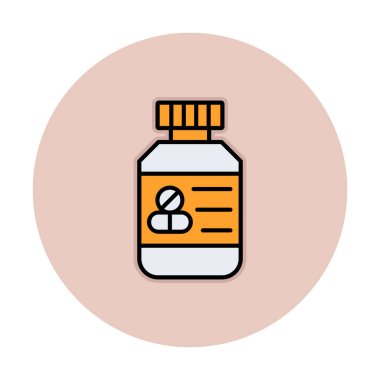 Hapları şişe simge vektör çizim   