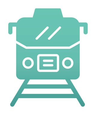 tren simgesi, vektör illüstrasyonu 