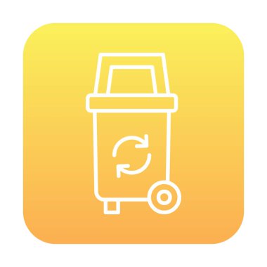 Çöp kutusu simgesi vektör illüstrasyonu 