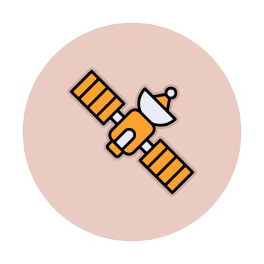 Uydu Simgesi, vektör illüstrasyonu 