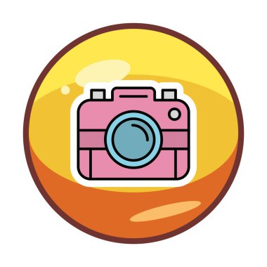 fotoğraf makinesi simgesi, vektör illüstrasyonu 