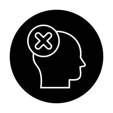 Yanlış vektör düz simgesi düşün 