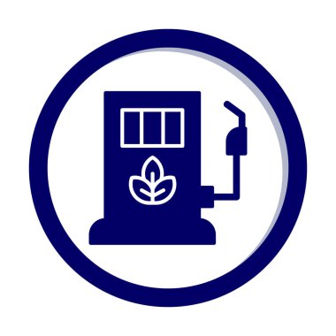 benzin istasyonu web simgesi, vektör illüstrasyonu