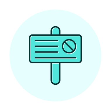 Basit protesto simgesi, vektör illüstrasyonu