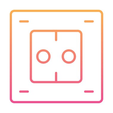 Modern Elektrik Soket simgesinin vektör illüstrasyonu       