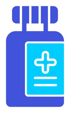 Tıbbi ikon vektör çizimi. Aşı               