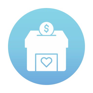 Bağış Kutusu vektör simgesi