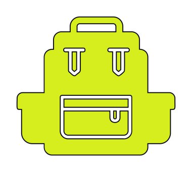 Sırt çantası ikon vektörü. Okul sırt çantası tabelası. izole edilmiş sınır sembolü çizimi