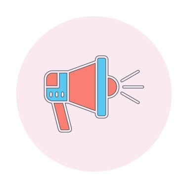 hoparlör, megafon simgesi. vektör çizim.  