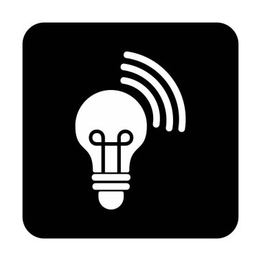 Akıllı ampul ikonu vektör illüstrasyonu 