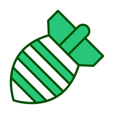 Atom Bombası Web simgesi, vektör illüstrasyonu