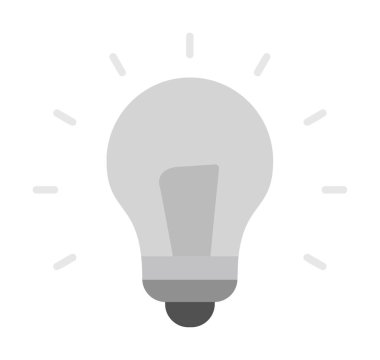 Fikir ampulü simgesi, vektör illüstrasyon tasarımı