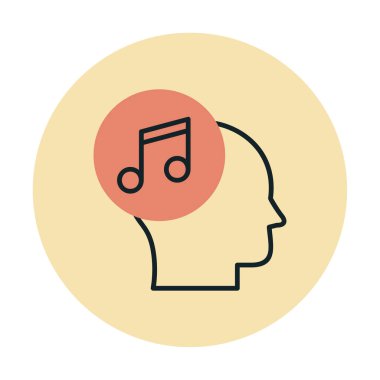 müzik web simgesi vektör illüstrasyonu                                