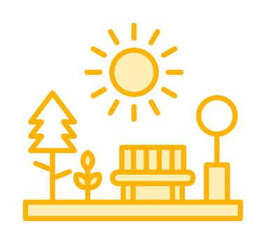 Yedek vektör renk simgesine sahip park 