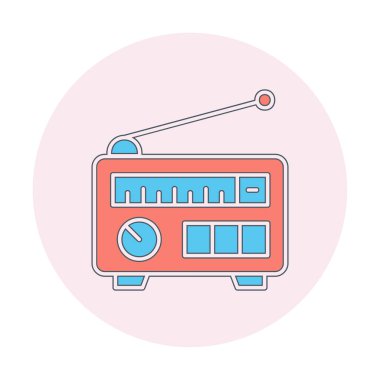 radyo simgesi web basit illüstrasyon