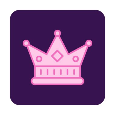 Taç. Web simgesi basit illüstrasyon tasarımı