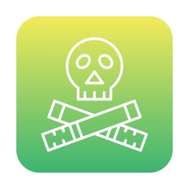 kafatası simgesi dumanı vektör illüstrasyonunu öldürür