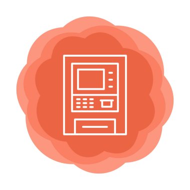 atm simge vektör illüstrasyonu 