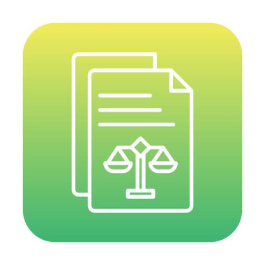 Legal documents line icon. Justice scales sign. Judgement doc symbol. Vector illustration  clipart