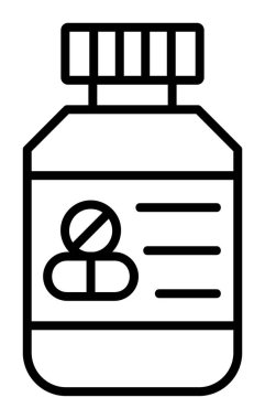 Hapları şişe simge vektör çizim   