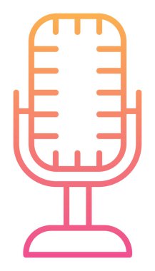 mikrofon web simge vektör çizim 